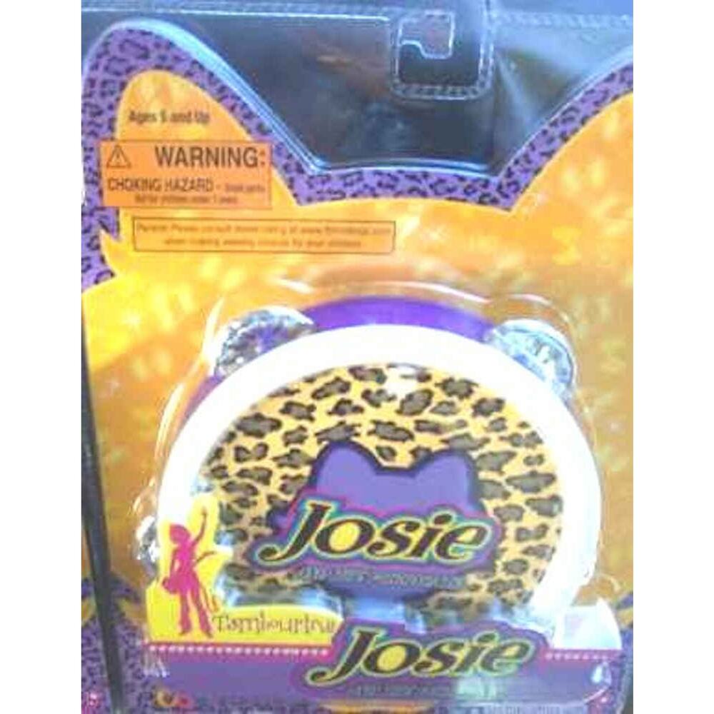New In Package Josie and Pussycats Purple Yellow Tambourine Musical Instrument
